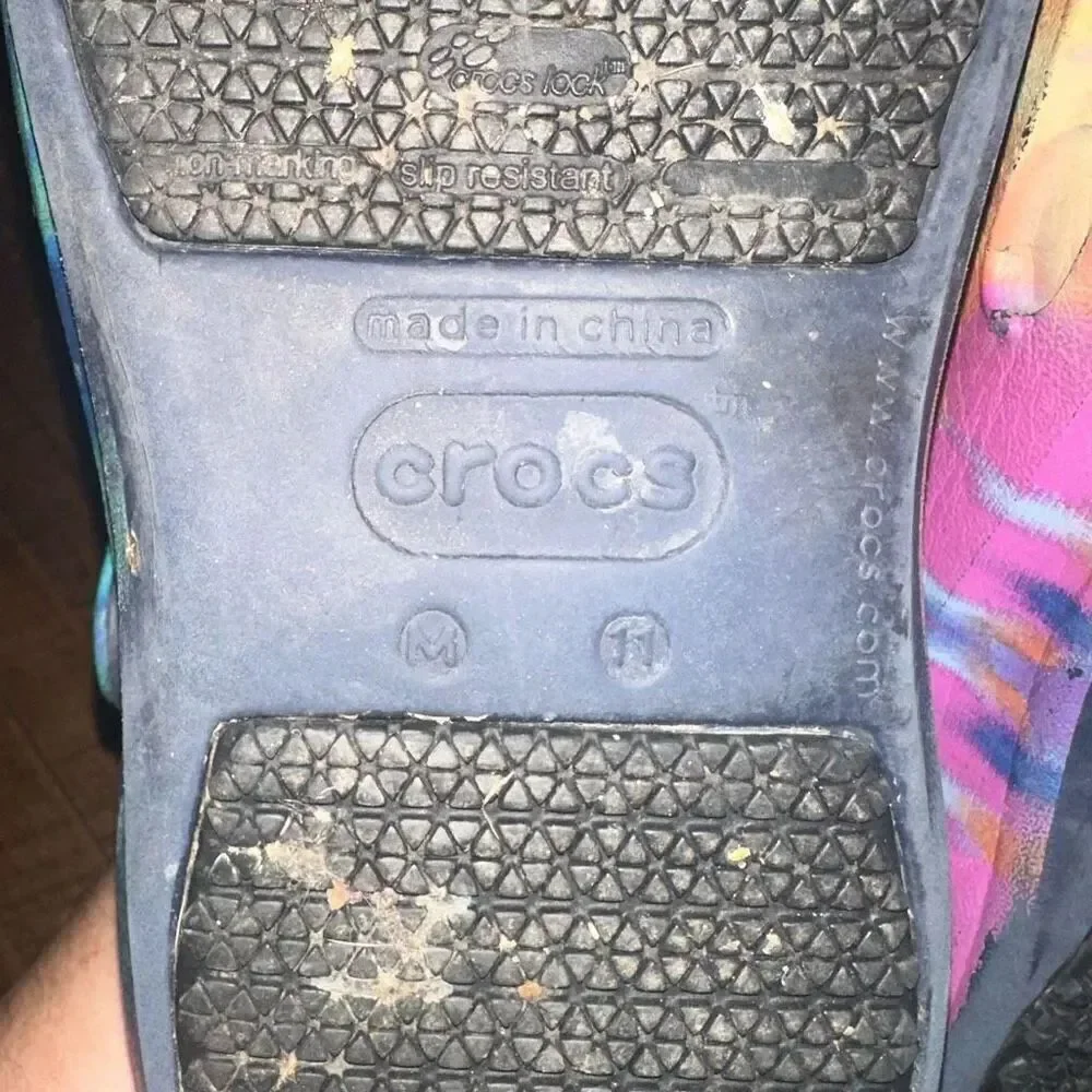 Crocs rubber washable nursing ortho tie dye 11 clogs
